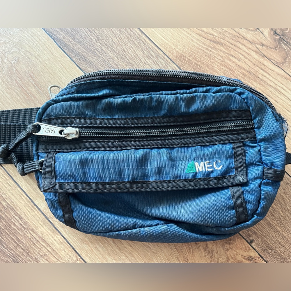 MEC Vintage Blue & Black Waist/Belt Bag